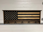 American Flag Coat Rack