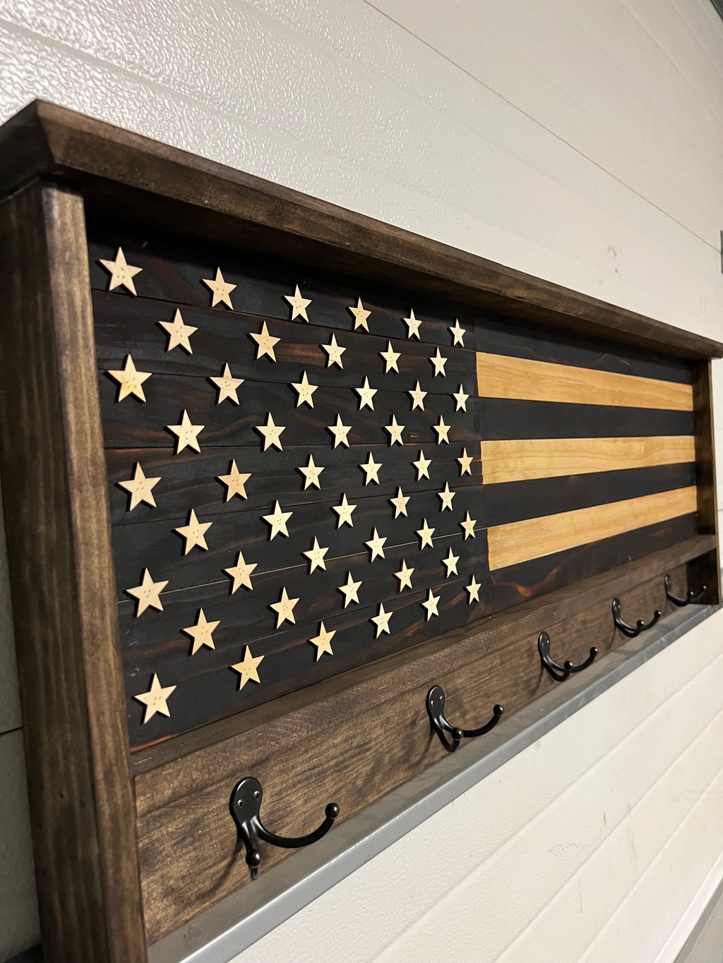 American Flag Coat Rack