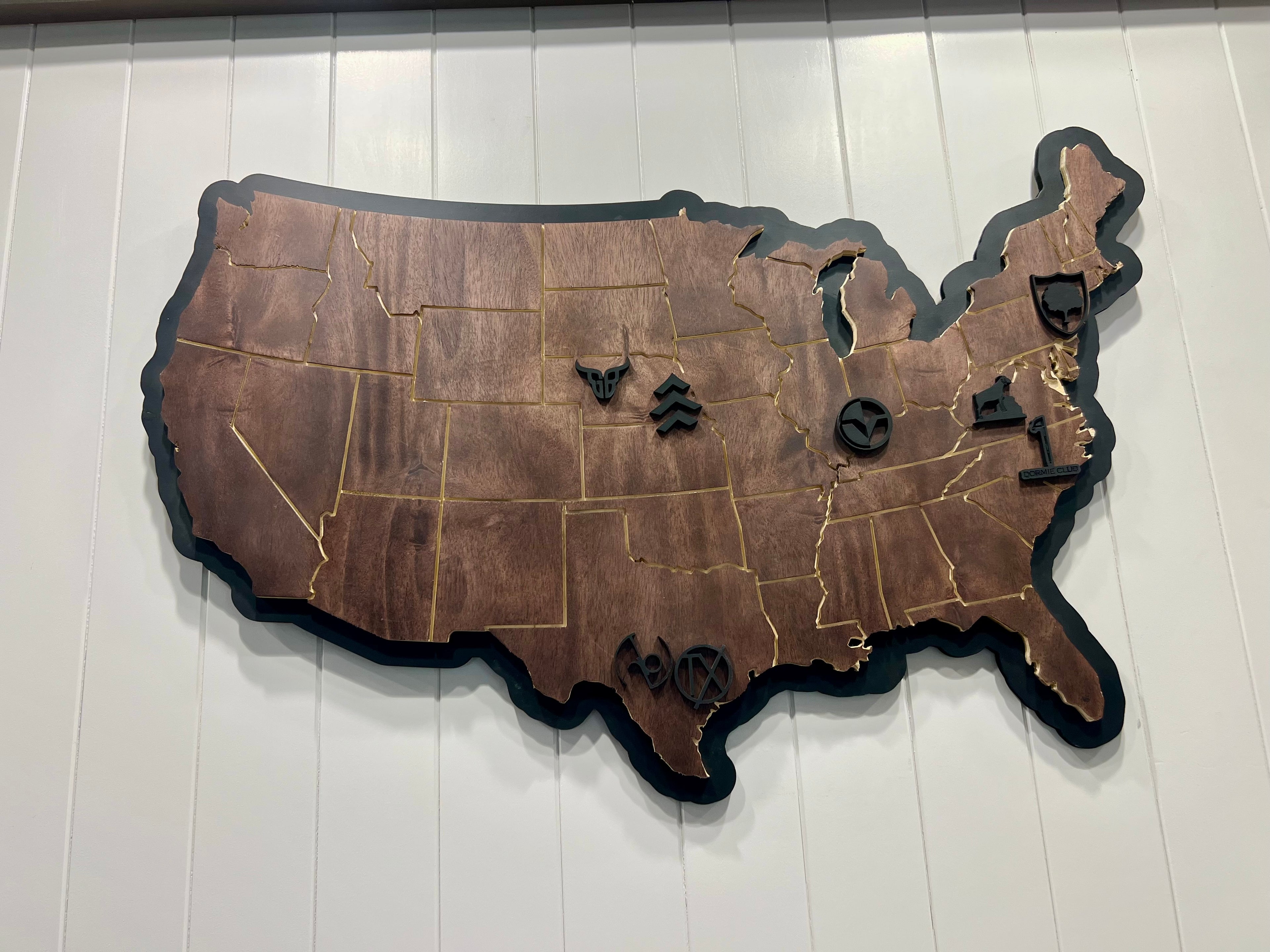 3D United States with Logos